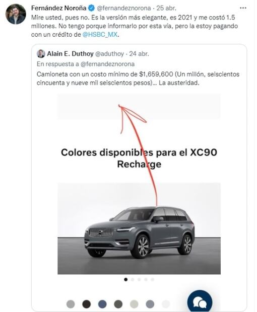 Dañan camioneta "elegante" de "1.5 millones de pesos" de Fernández Noroña en un estacionamiento