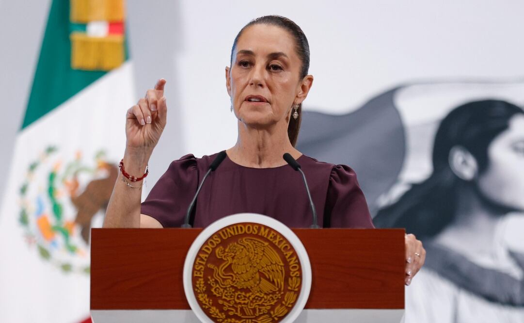 Claudia Sheinbaum en su conferencia matutina del 22 de mayo de 2025. Foto: Diego Simón / EL UNIVERSAL