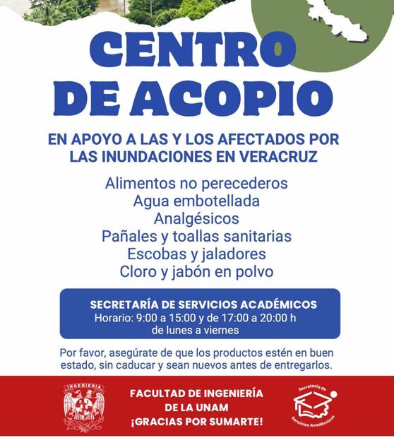 Centros de acopio de la Facultad de Ingeniería (13/10/2025). Foto: Captura de pantalla