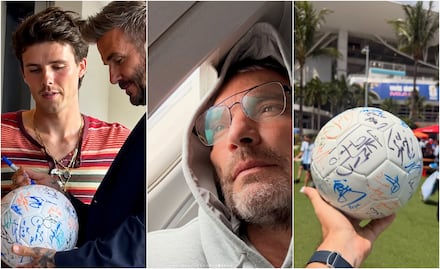 Julián Gil y la pelota que ya le firmó Messi, Beckham y el portero de Cabo Verde 
