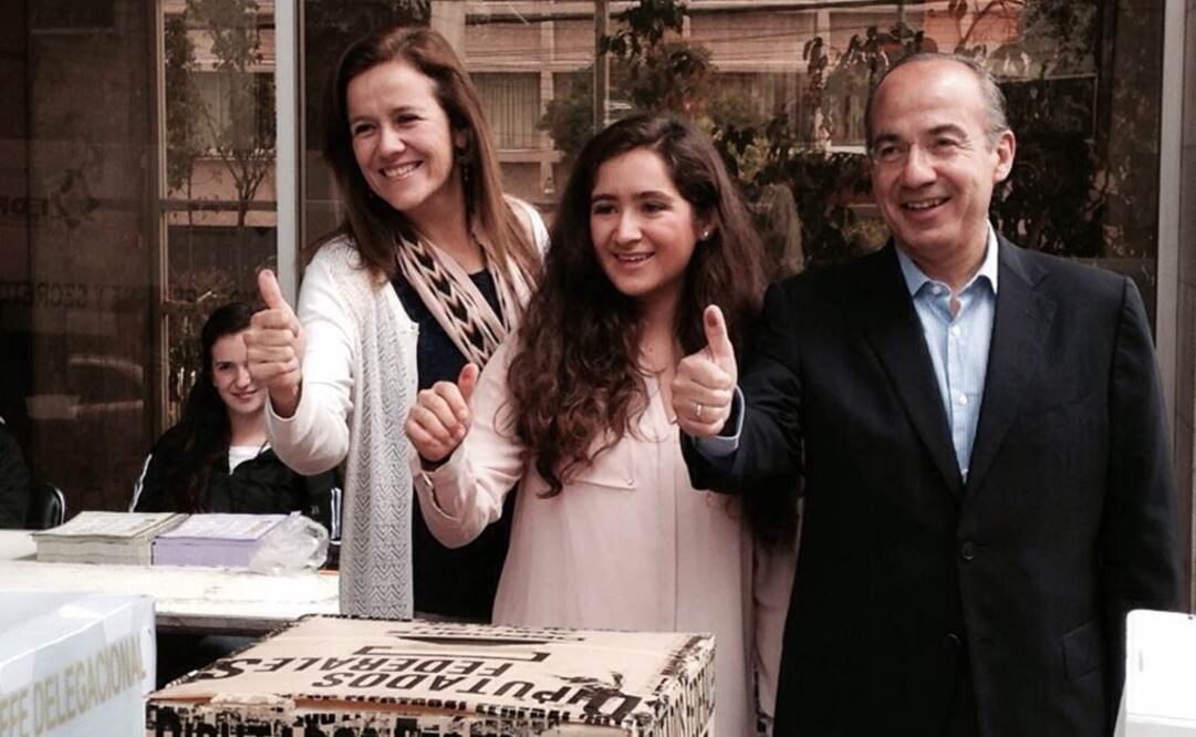 El ex mandatario acudió a votar en compañía de su esposa Margarita Zavala, y su hija María. (Foto: Jorge Ramos/EL UNIVERSAL)