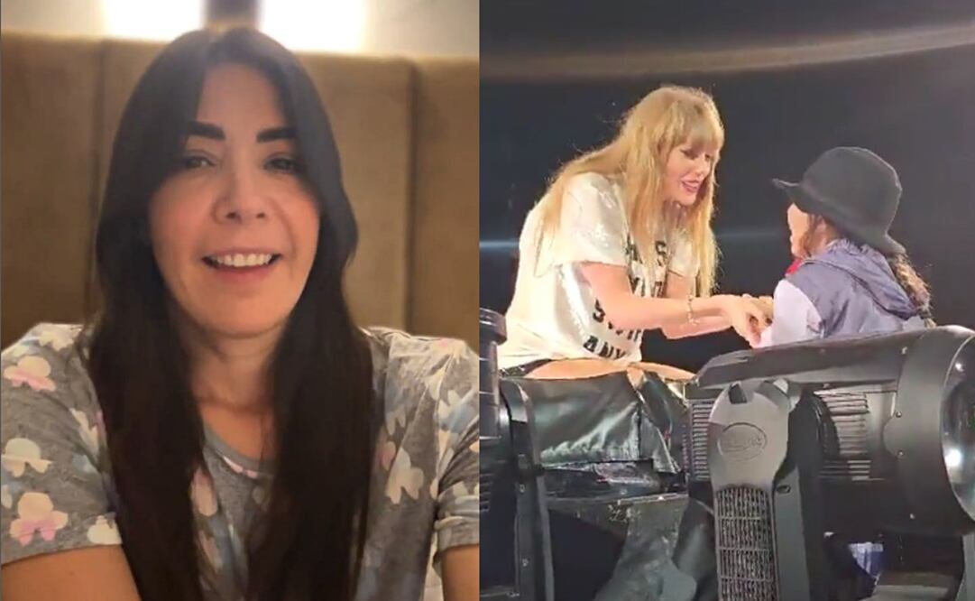 Taylor Swift obsequia su sombrero de "22" a sus pequeños fans. Foto: Instagram @tamaravargasof