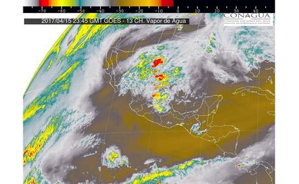 Prevén tormentas y granizo esta noche en gran parte del país