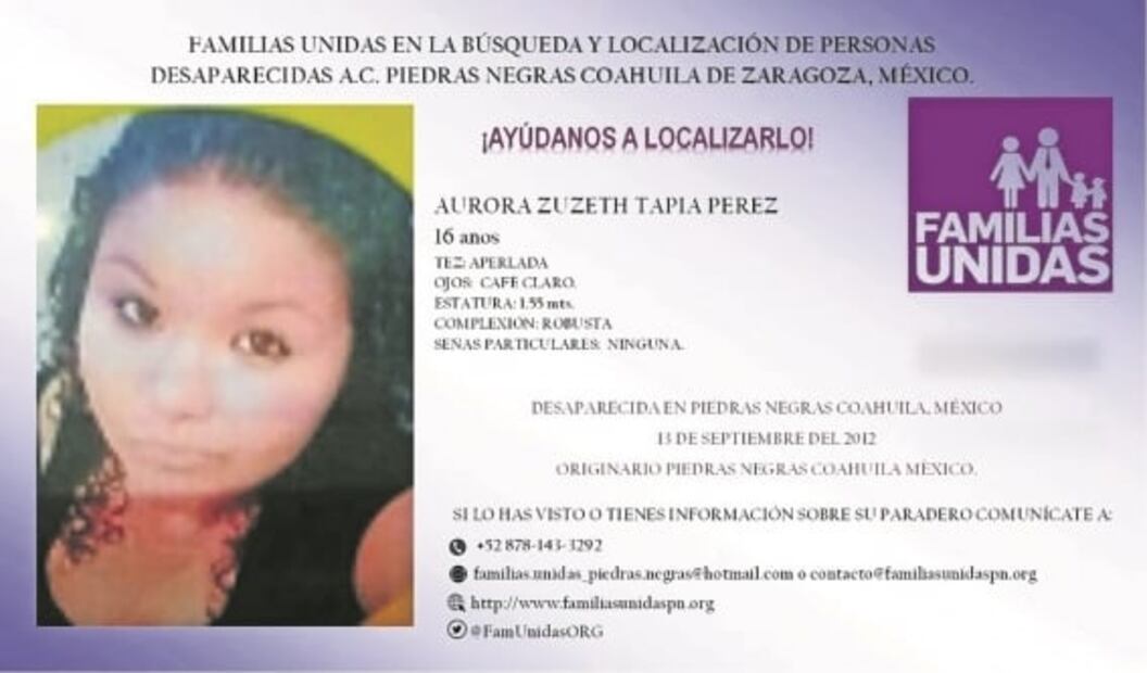 "Soy la madre, abuela y esposa de 11 desaparecidos"