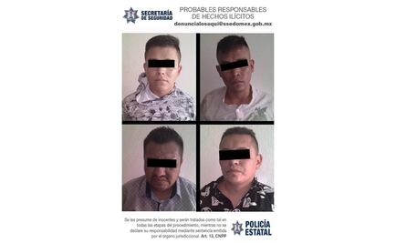 Detienen a 4 por robo a cuentahabiente en Ixtapaluca