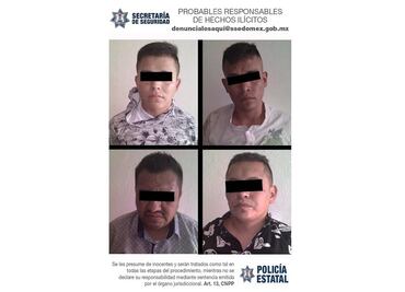Detienen a 4 por robo a cuentahabiente en Ixtapaluca