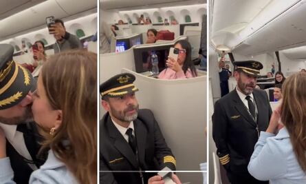 Un piloto mexicano se vuelve viral al proponerle matrimonio a su novia en pleno vuelo; así reaccionaron los pasajeros