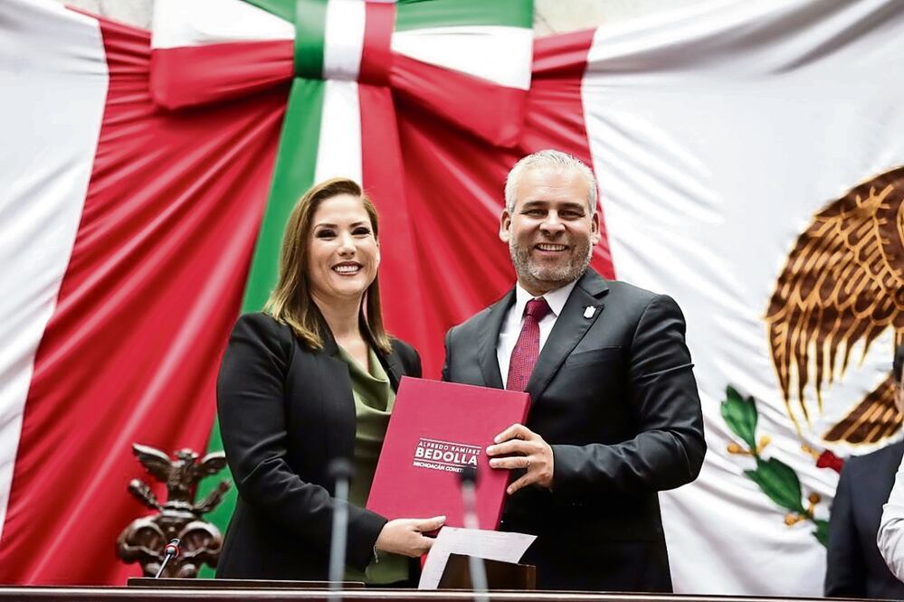 En su Segundo Informe de Gobierno, el gobernador de Michoacán, Alfredo Ramírez Bedolla, aseguró que se recuperó la gobernabilidad en la entidad. Foto: Especial