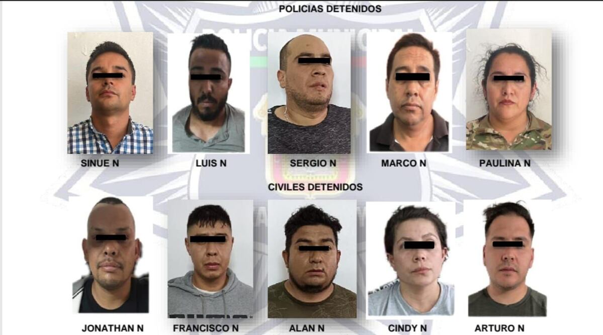 Cinco policías en activo de la Secretaría de Seguridad del gobierno del Estado de México y cinco civiles, fueron detenidos por su presunta participación en el robo a un comercio. (Foto: especial)