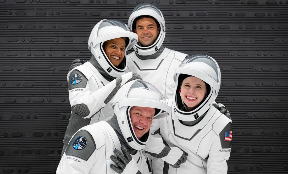 Tripulantes del "Inspiration4". Foto: AFP