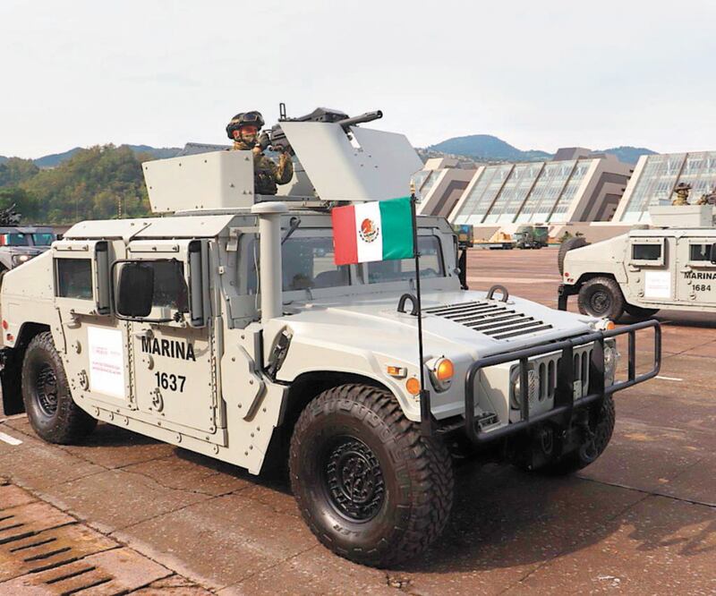 El personal militar alista la exhibición que suplirá al tradicional Desfile Militar del 16 de septiembre. Foto: ESPECIAL