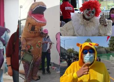 Pikachu, Skeletor y Pennywise, algunos de los disfraces presentes en la vacunación contra Covid-19