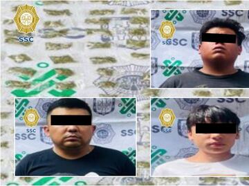 Llevaban más de 20 robos a Oxxos y policías los detienen vendiendo marihuana en Tláhuac