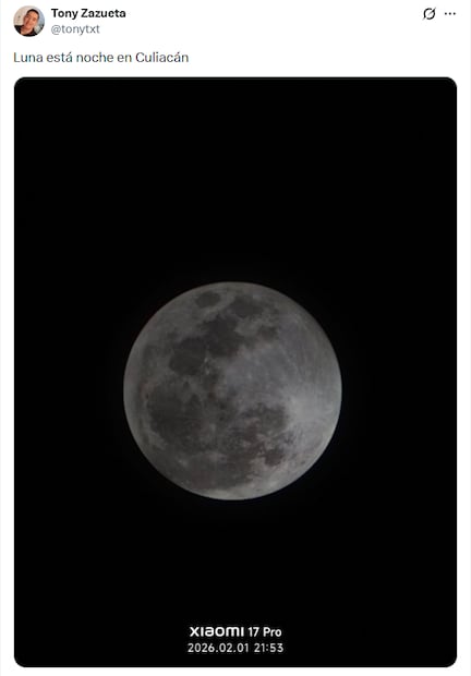 Luna de Nieve 2026. Foto: X