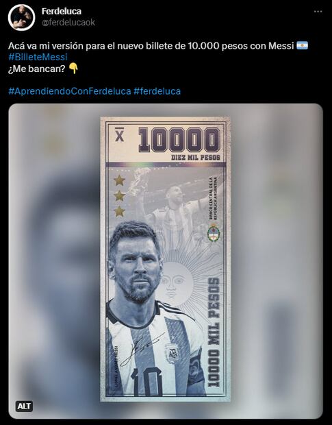 En Argentina quieren tener un billete dedicado a Lionel Messi y Qatar 2022; esto valdría en México