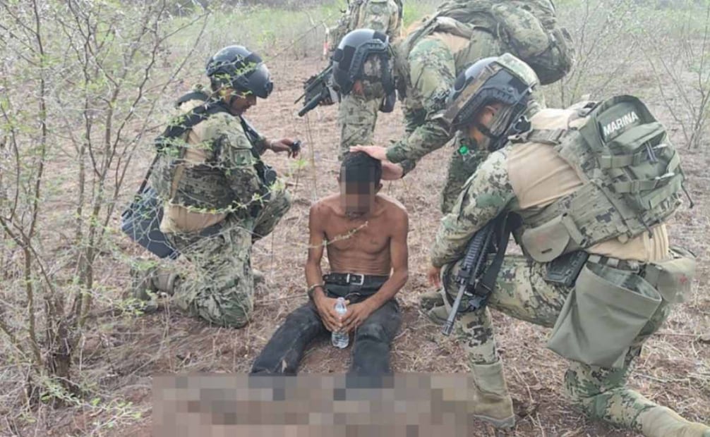 Detiene a tres delincuentes de cuarto nivel, pertenecientes a facción Cártel en Sinaloa (08/07/2026). Foto: Especial
