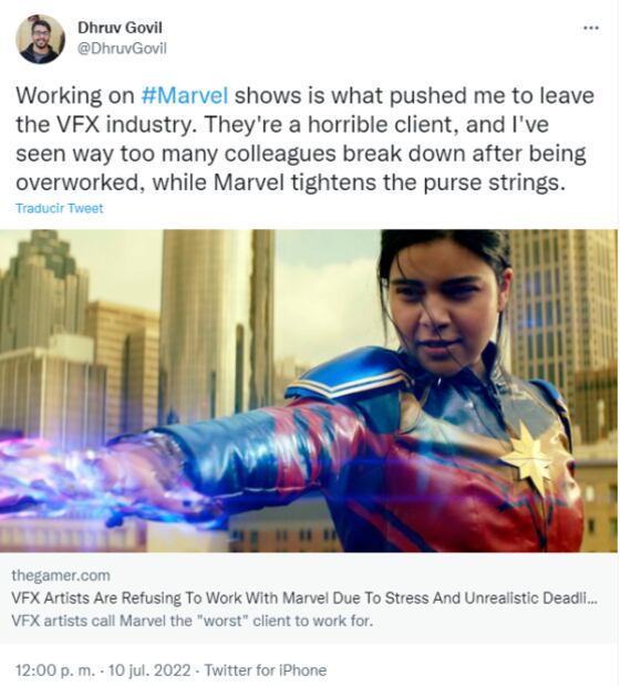 Marvel Studios: Empleados denuncian pésimas condiciones laborales 