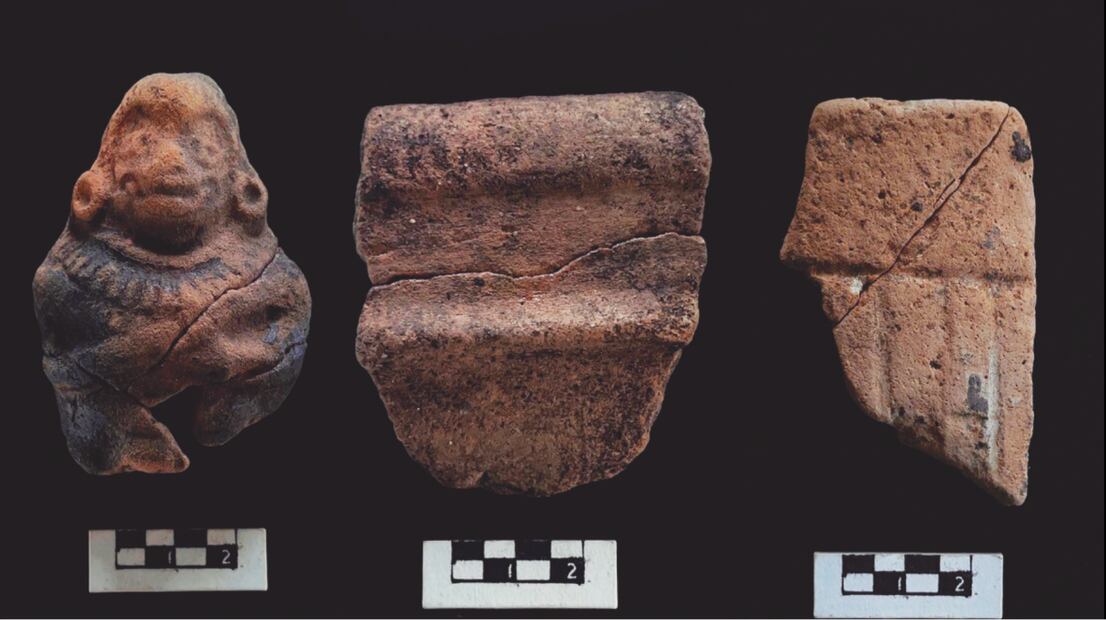 Durante su permanencia en el sitio, los especialistas encontraron vestigios de lo que pudieron ser viviendas y cerámica antigua. Foto: Yuko Shiratori