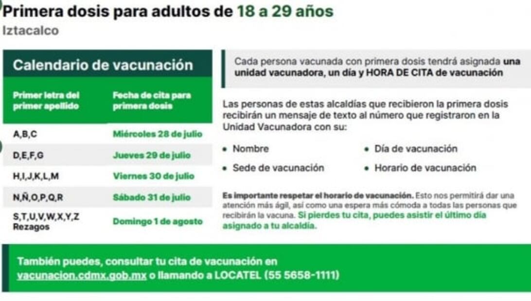 Hoy inicia la vacunación Covid para la chaviza de Iztacalco