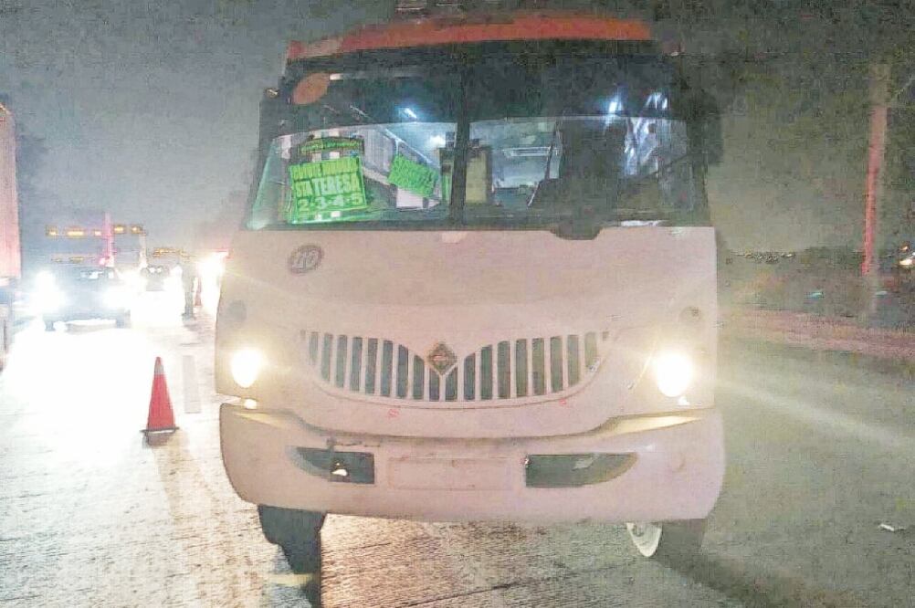 Camino peligroso. La unidad del transporte donde ocurrió la balacera salió del Metro Cuatro Caminos y se dirigía a Santa Teresa, en el municipio de Huehuetoca (ESPECIAL)