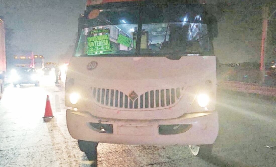 Camino peligroso. La unidad del transporte donde ocurrió la balacera salió del Metro Cuatro Caminos y se dirigía a Santa Teresa, en el municipio de Huehuetoca (ESPECIAL)