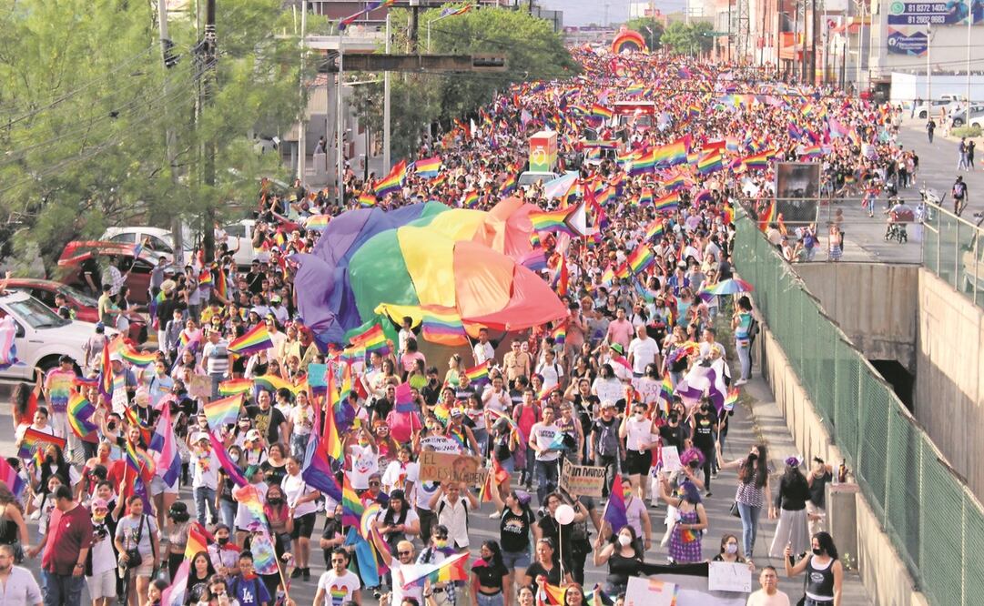 Cerca de 15 mil asistentes participaron el sábado en la 21 Marcha de la Diversidad, en la capital de Nuevo León. 