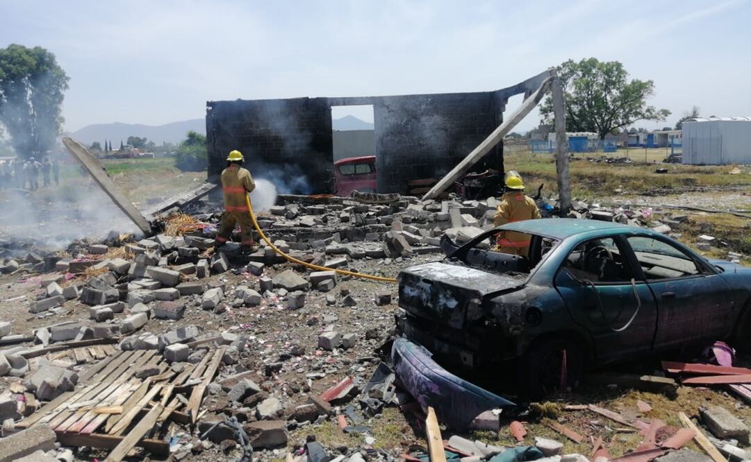 La explosión afectó un cuarto de ladrillo y un vehículo que se encontraba a unos metros del inmueble siniestrado. Foto: Especial