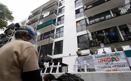 Damnificados de Multifamiliar Tlalpan recuerdan a fallecidos en sismo de 2017