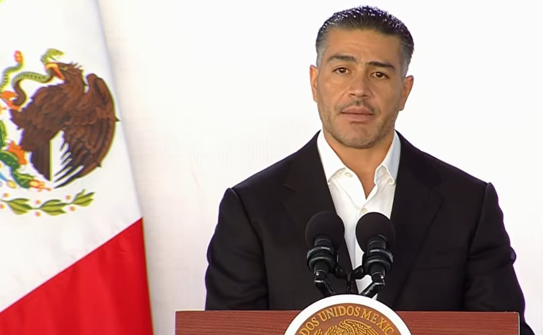 Omar García Harfuch, secretario de Seguridad y Protección Ciudadana (SSPC) durante la conferencia de prensa de la presidenta Claudia Sheinbaum desde Morelos (24/07/2026). Foto: Captura de pantalla