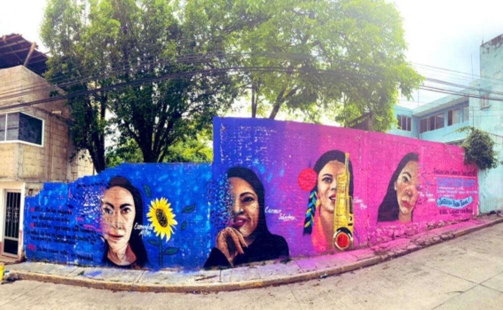 Desaparecen mural de mujeres agredidas con ácido en Huixquilucan