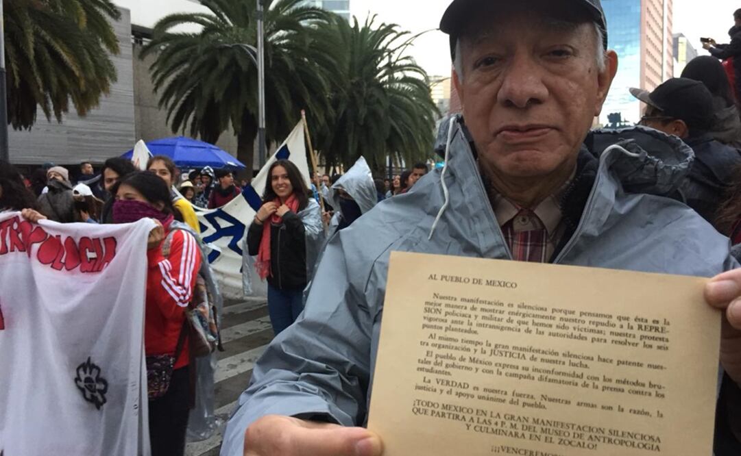 José González, ex brigadista del Comité de Lucha de la Facultad de Derecho de la UNAM. Foto: Perla Miranda / EL UNIVERSAL