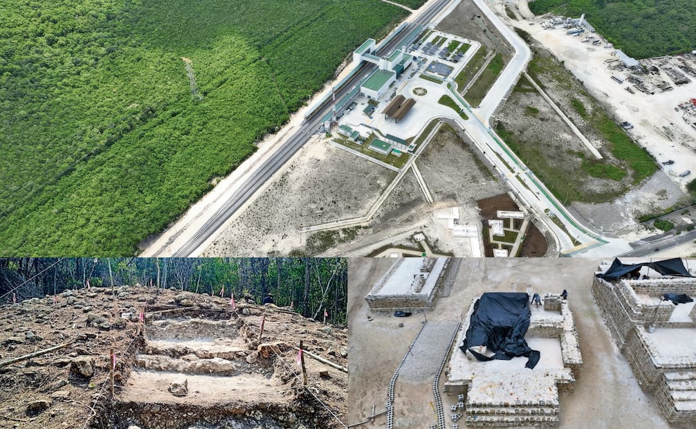 Eduardo Matos aseguró que la forma en que se construyeron los Parques de la Memoria alrededor del Tren Maya “no es válida”. Fotos: INAH y Archivo EL UNIVERSAL