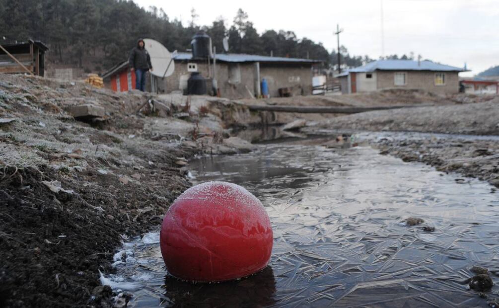 Arroyos congelados en La Rosilla. Foto: EFE/El Universal