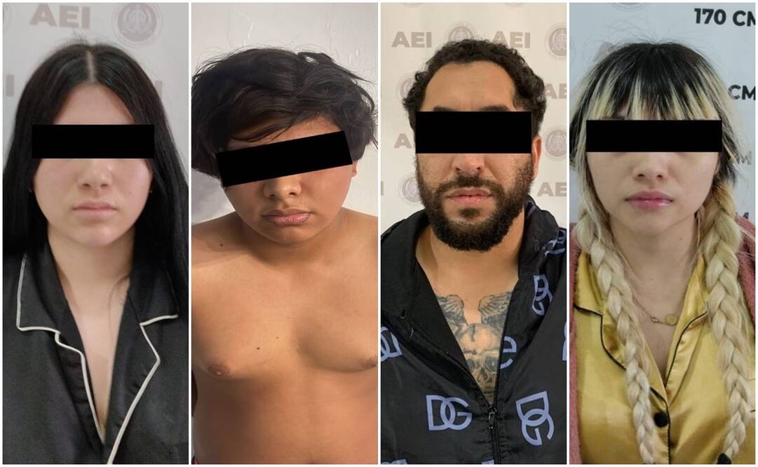Ángel “N”, alias “El Tony“, presunto líder de una célula delictiva del Cártel de Sinaloa Es detenido junto con 3 personas más. Fotos: Especiales