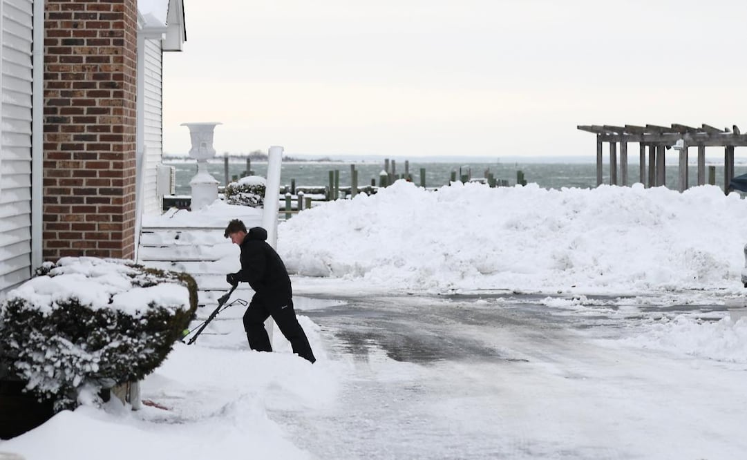 Tormenta de nieve en Nueva York. (23/02/26) Foto: AP