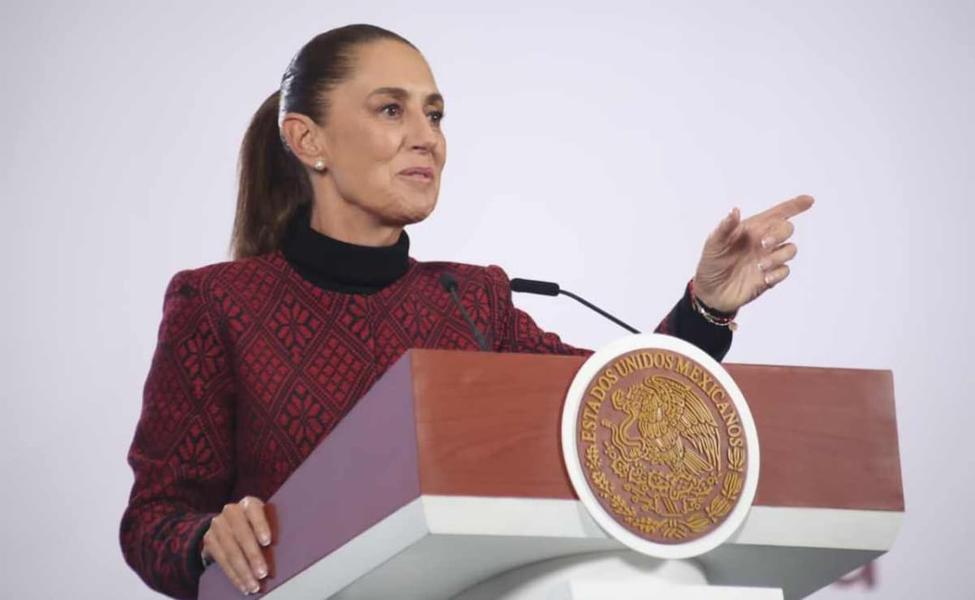 La presidenta Claudia Sheinbaum durante la mañanera del 13 de enero del 2026. Foto: Luis Camacho / EL UNIVERSAL