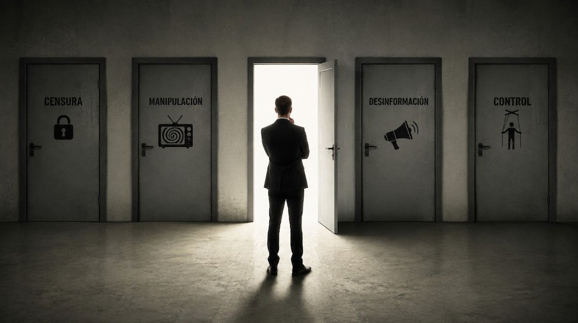 Libertad de expresión y acceso a la información están en el centro del debate sobre los nuevos Lineamientos Generales para la Protección de los Derechos de las Audiencias, cuya aplicación podría abrir la puerta a nuevas formas de censura. Crédito: Imagen hecha por IA