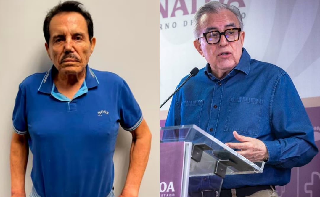 El narcotraficante Ismael "El Mayo" Zambada y el gobernador de Sinaloa, Rubén Rocha Moya. Fotos: Archivo / EL Universal