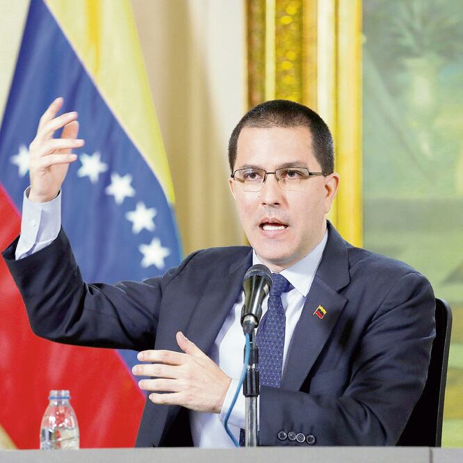 Mensaje. El canciller Jorge Arreaza dijo ayer que ya no hay personal diplomático venezolano en EU. MANAURE QUINTERO. REUTERS