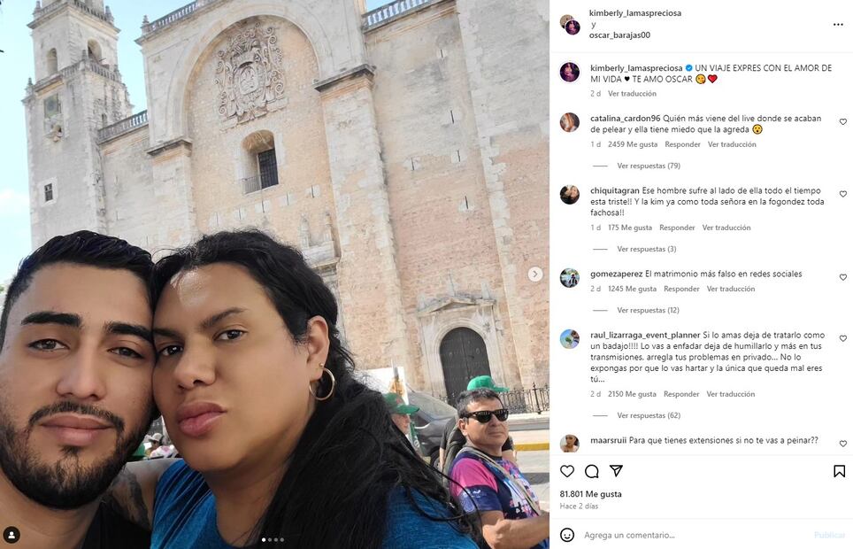 Kimberly Irene y Óscar Barajas. Foto: Instagram