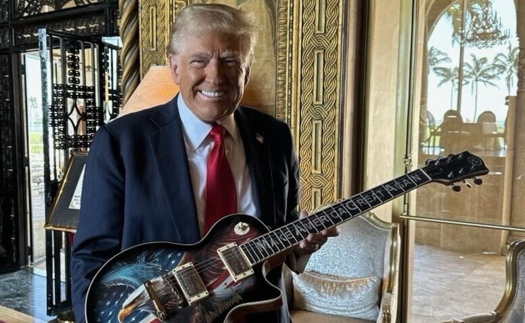 Donald Trump ahora venderá guitarras con precios de hasta 10 mil dólares, 20 de noviembre de 2024. Foto: X @TrumpDailyPosts