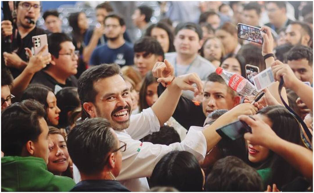 Jorge Álvarez Máynez en la Universidad Enrique Díaz de León, en Guadalajara. Foto: Especial
