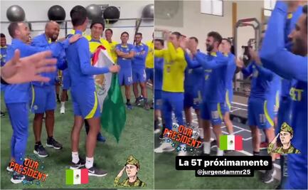 VIDEO: Plantel del América muestra su apoyo para Jürgen Damm y su candidatura presidencial 