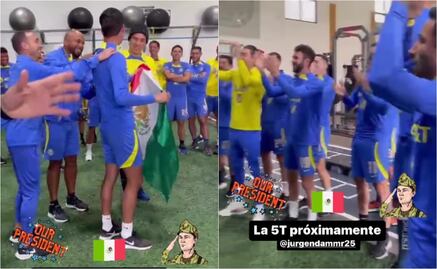 VIDEO: Plantel del América muestra su apoyo para Jürgen Damm y su candidatura presidencial 