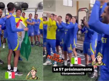 VIDEO: Plantel del América muestra su apoyo para Jürgen Damm y su candidatura presidencial