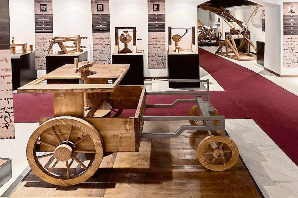 Imagen tomada del Museo Leonardo da Vinci, en Florencia, que da cuenta del tipo de máquinas que creó Da Vinci. / FOTO: MUSEO LEONARDO DA VINCI