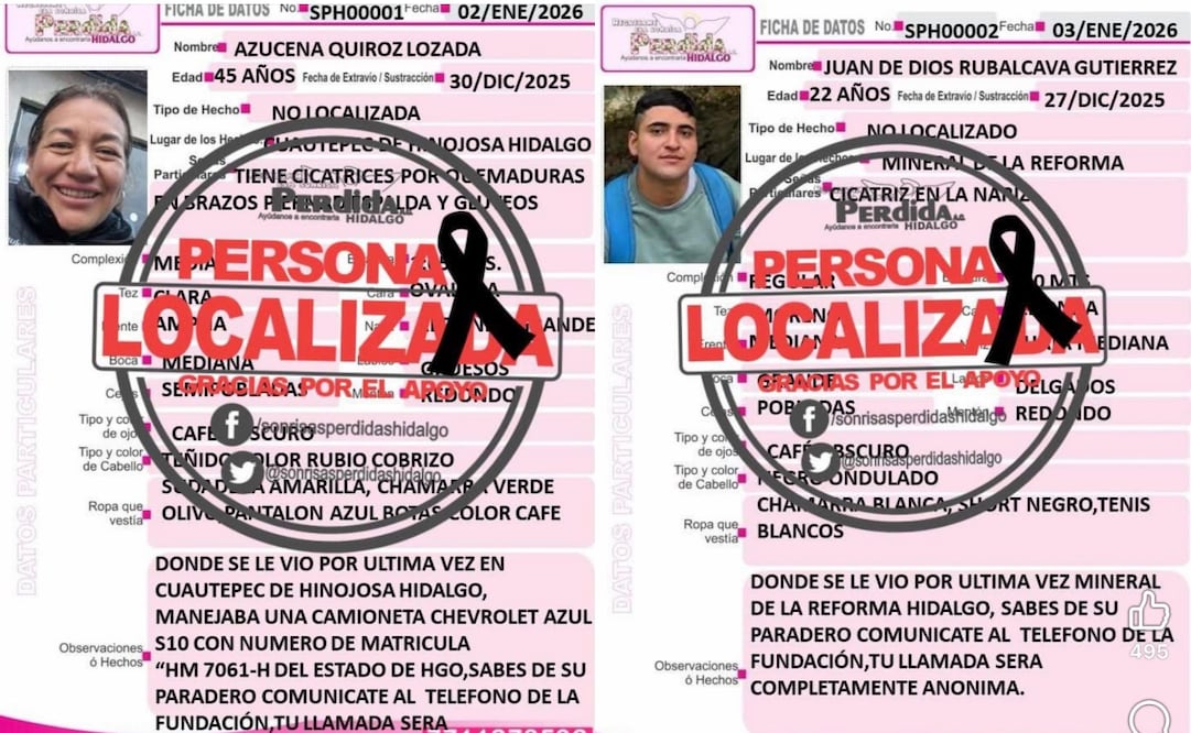 Autoridades avanzan en esclarecimiento de dos asesinatos en Hidalgo (12/01/2026). Foto: Especial