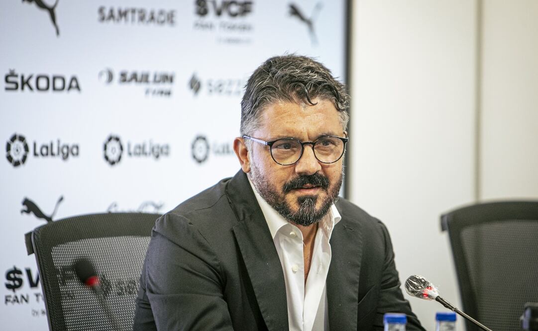 Gattuso en su presentación como ténico del Valencia - FOTO: Twitter @valenciacf