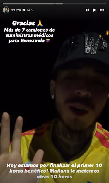 Tras su primer en vivo de 10 horas, el creador informó que la plataforma Kick se unió a la causa y triplicará los fondos recaudados. Foto: Instagram @westcol