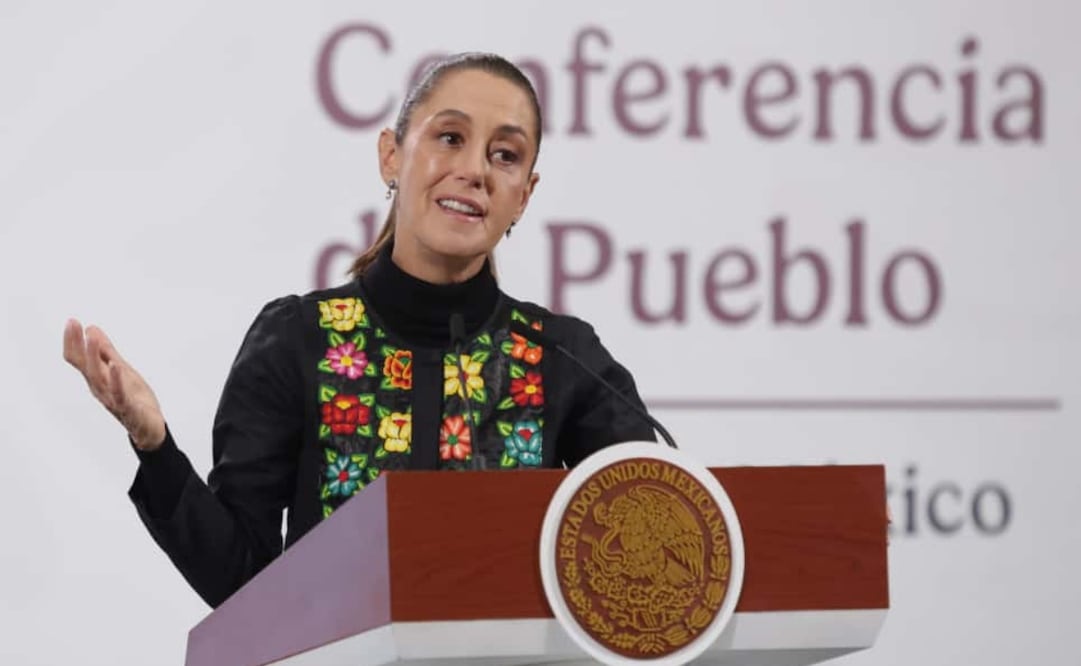 Claudia Sheinbaum en su conferencia matutina del 3 de octubre de 2025. Foto: Carlos Mejía / EL UNIVERSAL